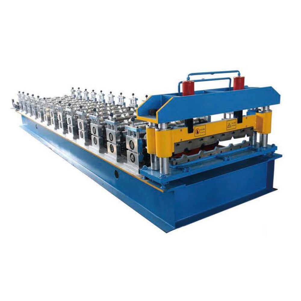 Automated glazed tile roofing forming machine